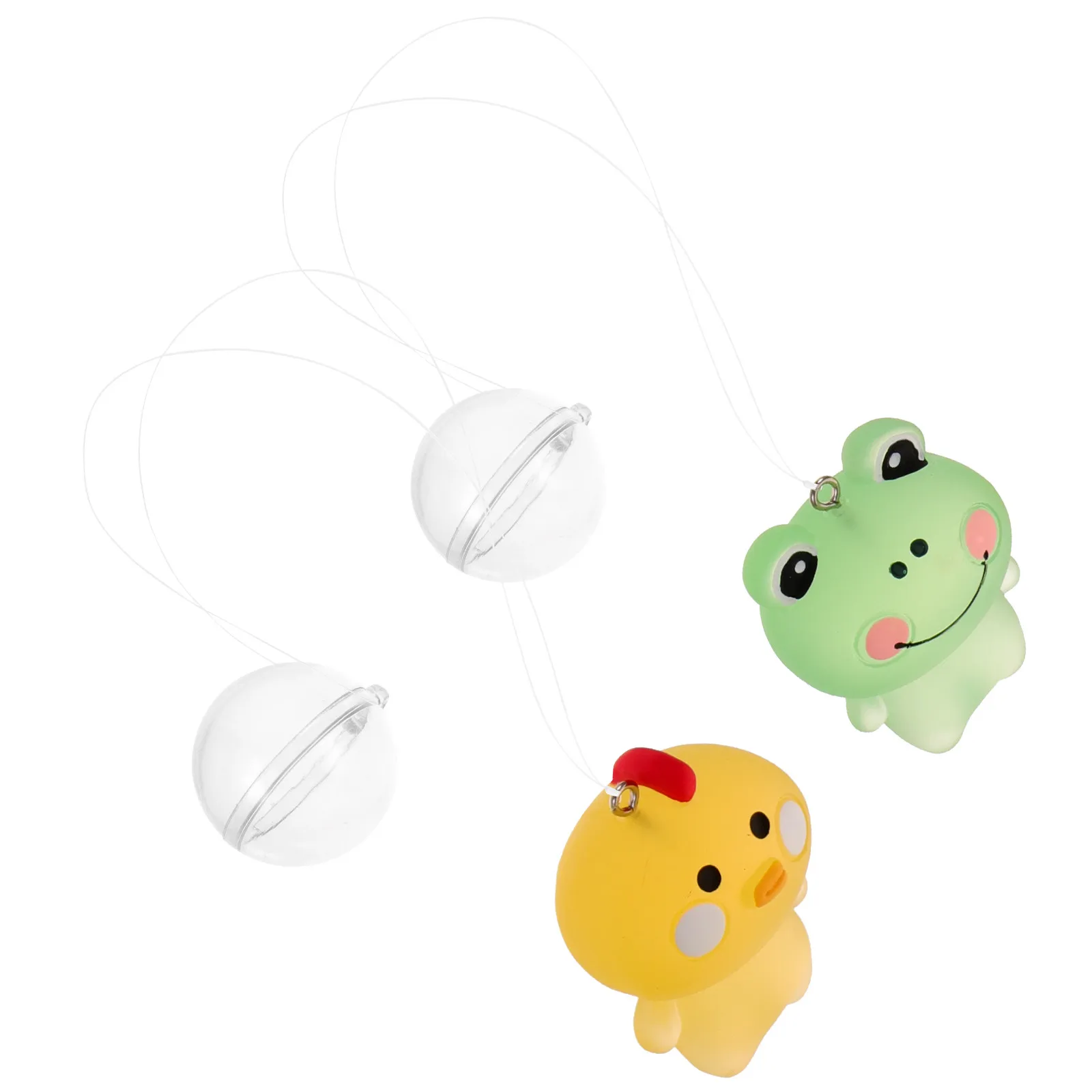 2Pcs Aquarium Floating Chicken Decor Fish Tank Decoration Safe Wear Resistant Non Toxic Water Friendly Pet Fish Ornament Natural