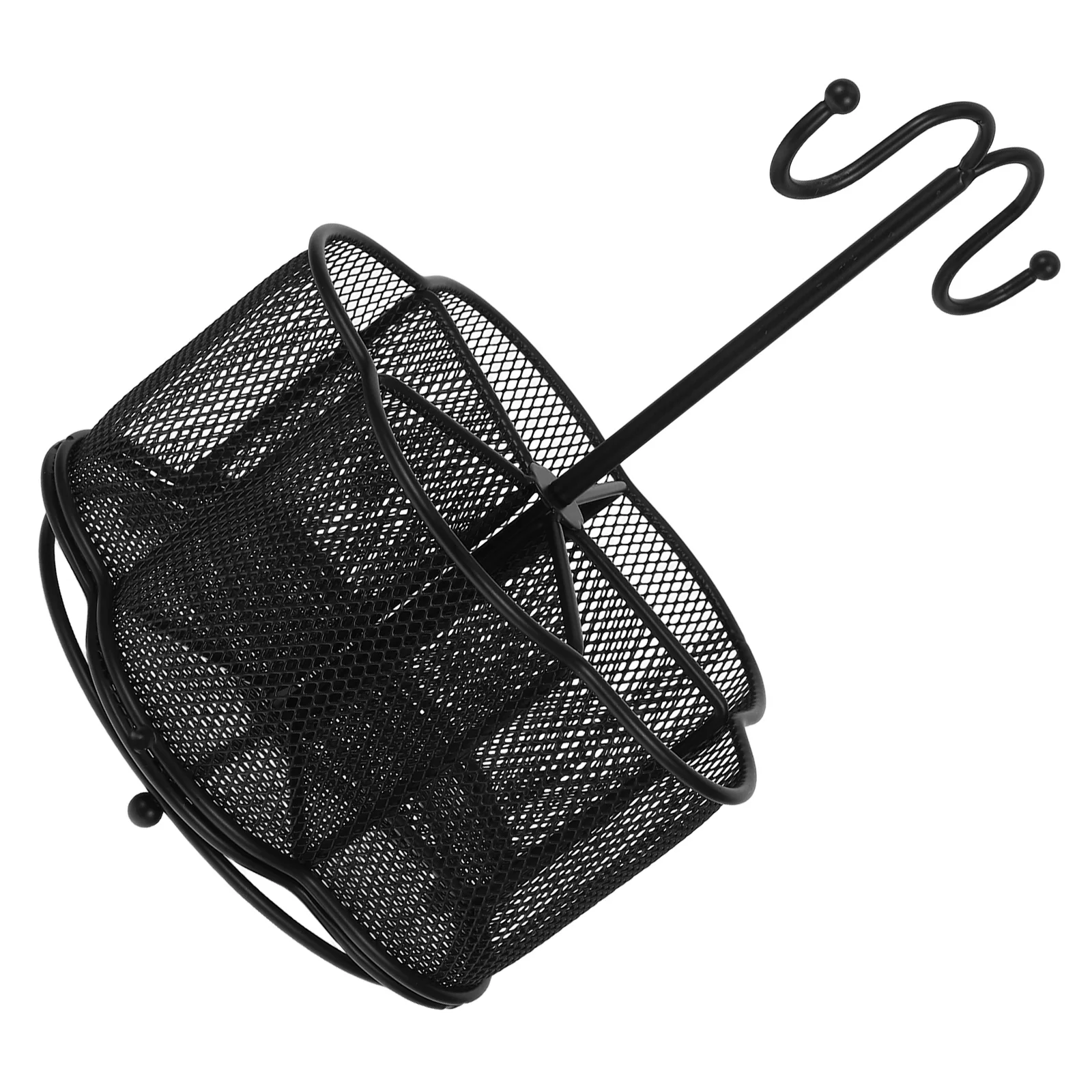 

Hook Pen Holder Mesh for Desk with Organizers Iron Bucket Desktop Pencil Cup Hollow Student