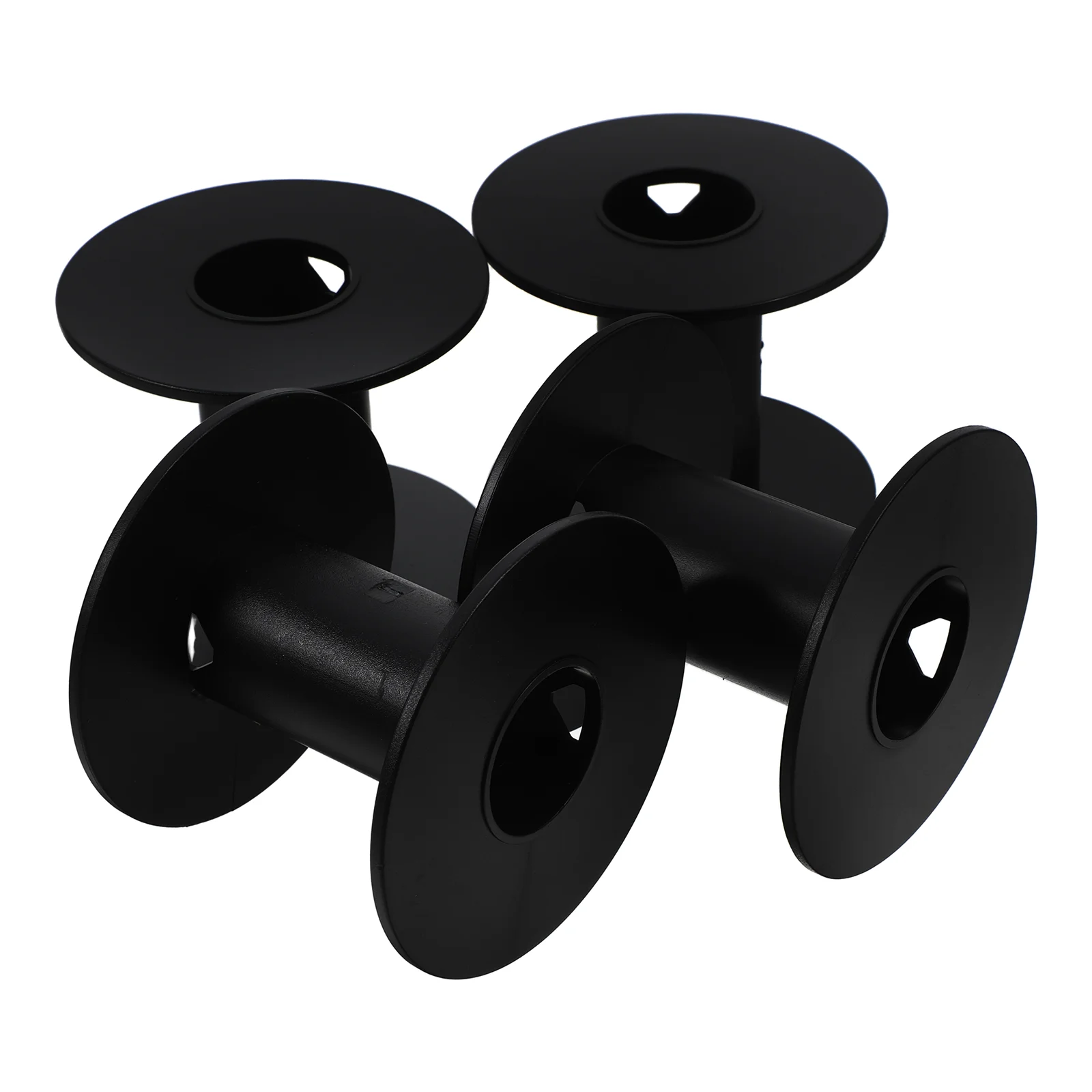 

4pcs Cable Spools Small Fish Line Spool Empty Wire Bobbins Plastic Storage Supply Rope Spool 3D Printing Accessories