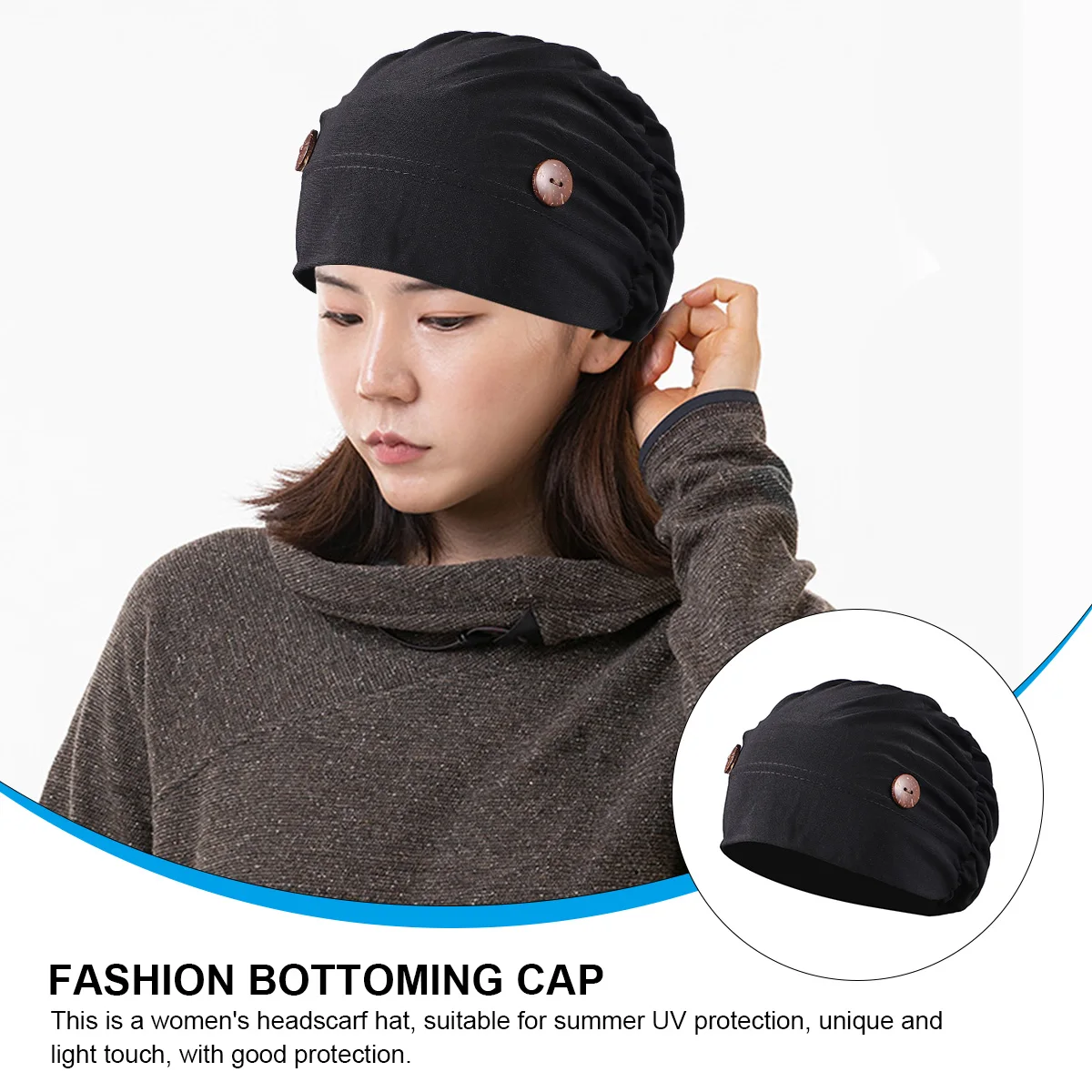 

1pc Women Wrap Polyester Stretch Chemo Sleep Cap Turban Headwrap Windproof Night Hat Durable Comfortable For All Hair Types