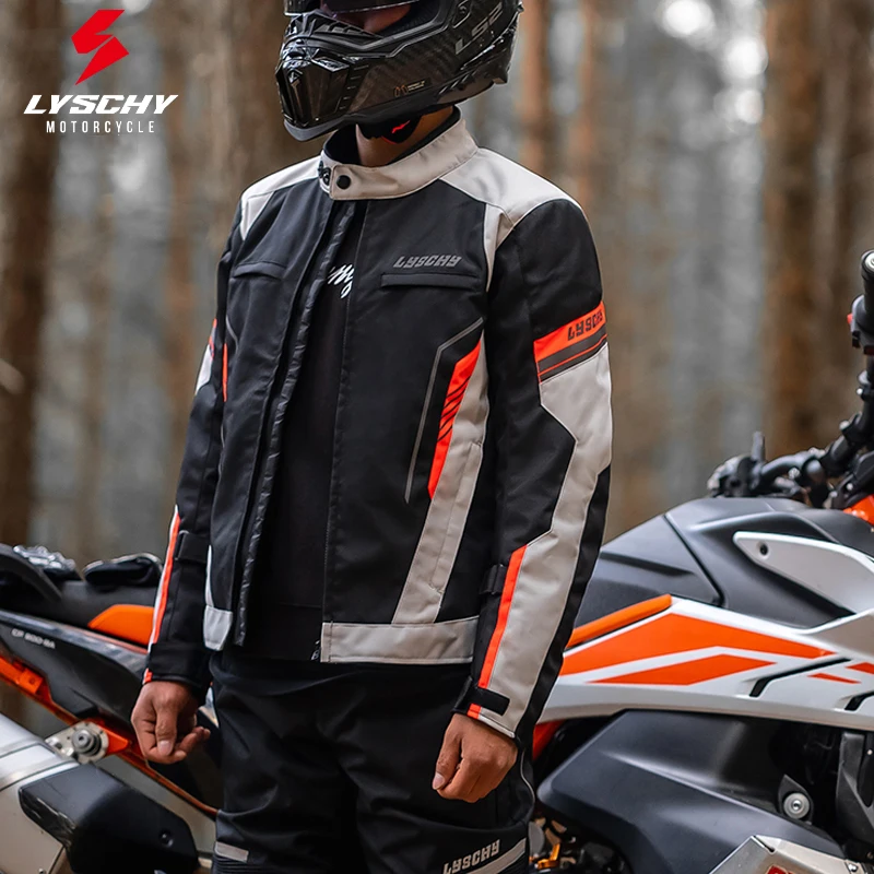 LYSCHY Motorcycle Jacket Pants Men Winter Waterproof Warm Anti-fall Windproof Knight Motocross Jacket Rally Suit Riding Clothing