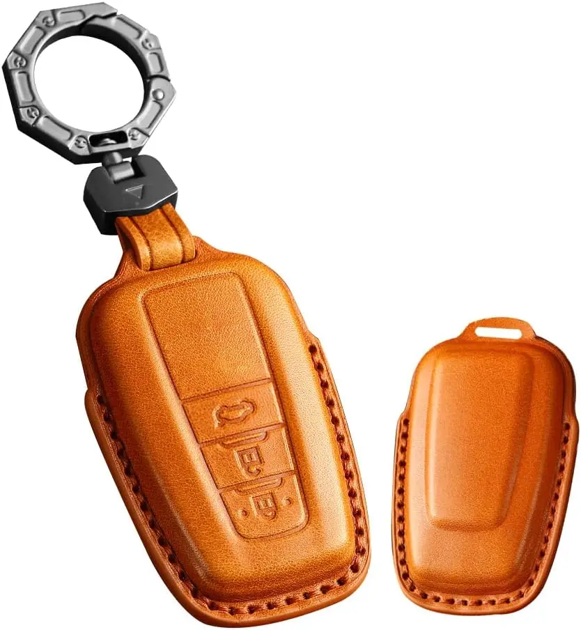 

WH Leather Key Fob Cover Fit For Toyota Key Protector Anti-Scratched Smart Remote Keycase