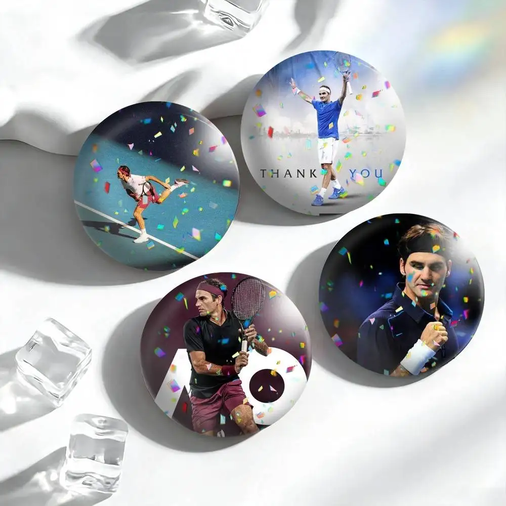 Tennis R-Roger Federer  25mm 32mm 44mm 58mm 75mm Brooches Badges Pins for Accessories Gift