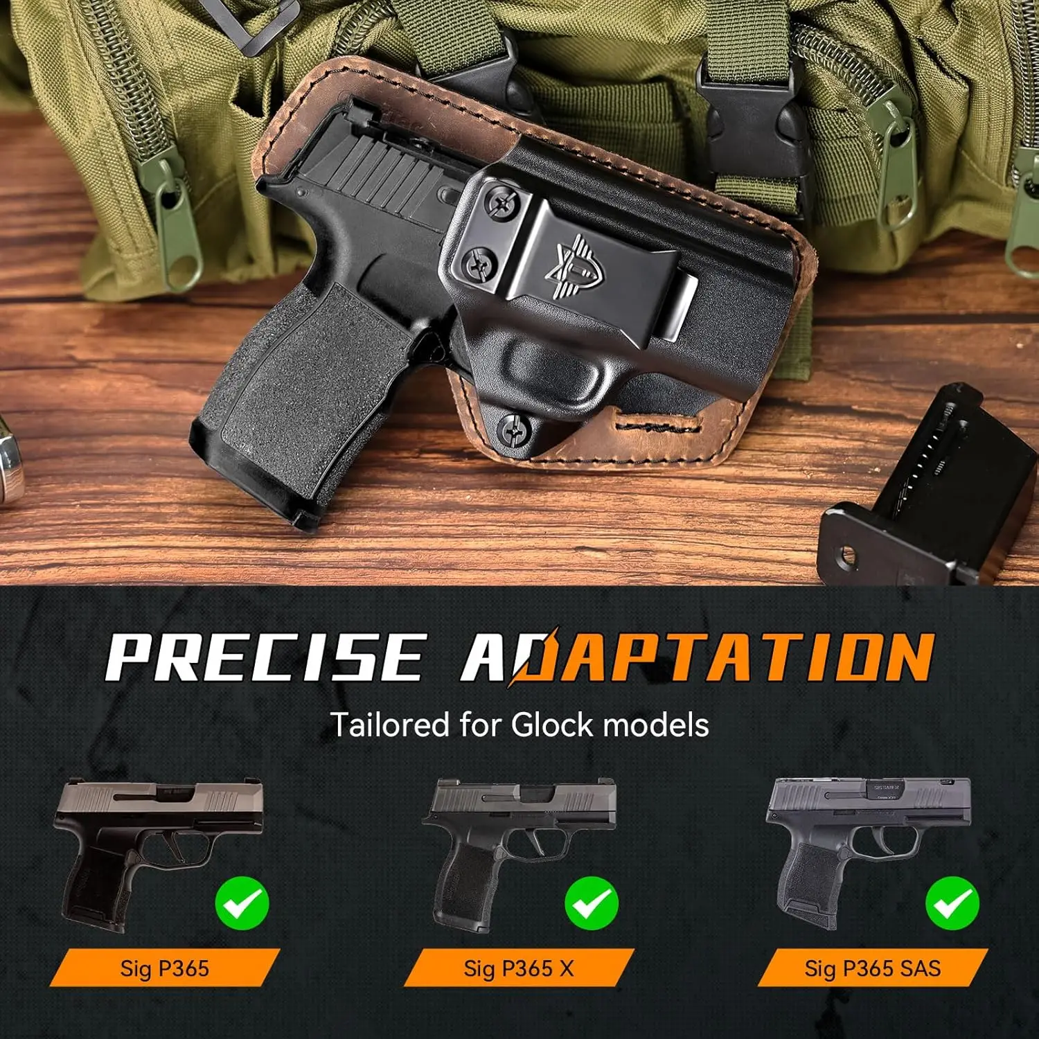 Concealed Carry Pistol Holster Right Hand Gun Holster IWB Hangun Holster Airsoft Holder for Sig Sauer P365/P365 SAS/P365X Case view 5