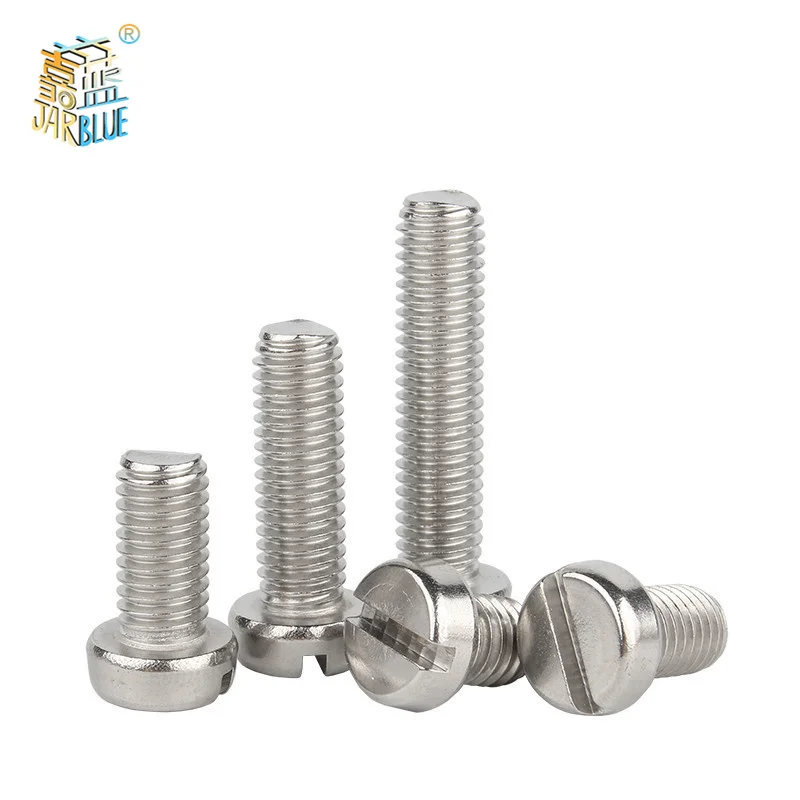 

50pcs/lot M1.6 M2 M2.5 M3 M4 M5 M6 304 A2-70 stainless steel GB65 Slotted Cap Head Slot Column Round Cheese Head Screw Bolt