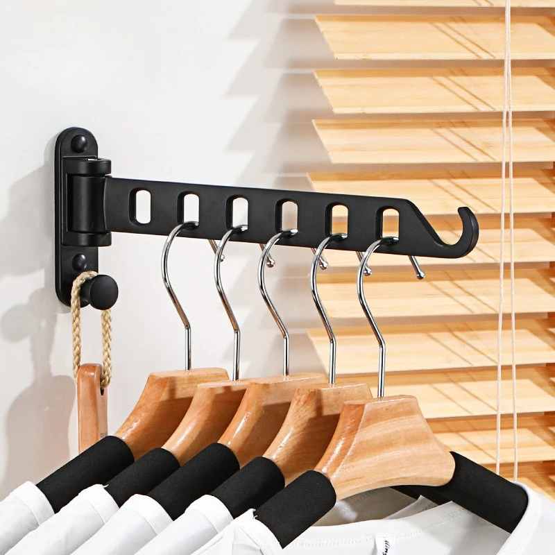 Multifunctional Space Aluminum Drying Rack Wall-mounted, 180-degree Rotatable Design for Space Saving