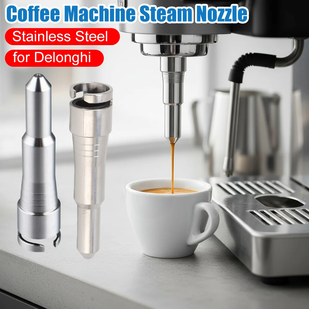 Dampfdüse mit Einem Loch Milchaufschäumer Schaumstoff-Innenrohr Edelstahl Kaffeemaschinendüse für Delonghi ECP3420 310 330 EC680 685