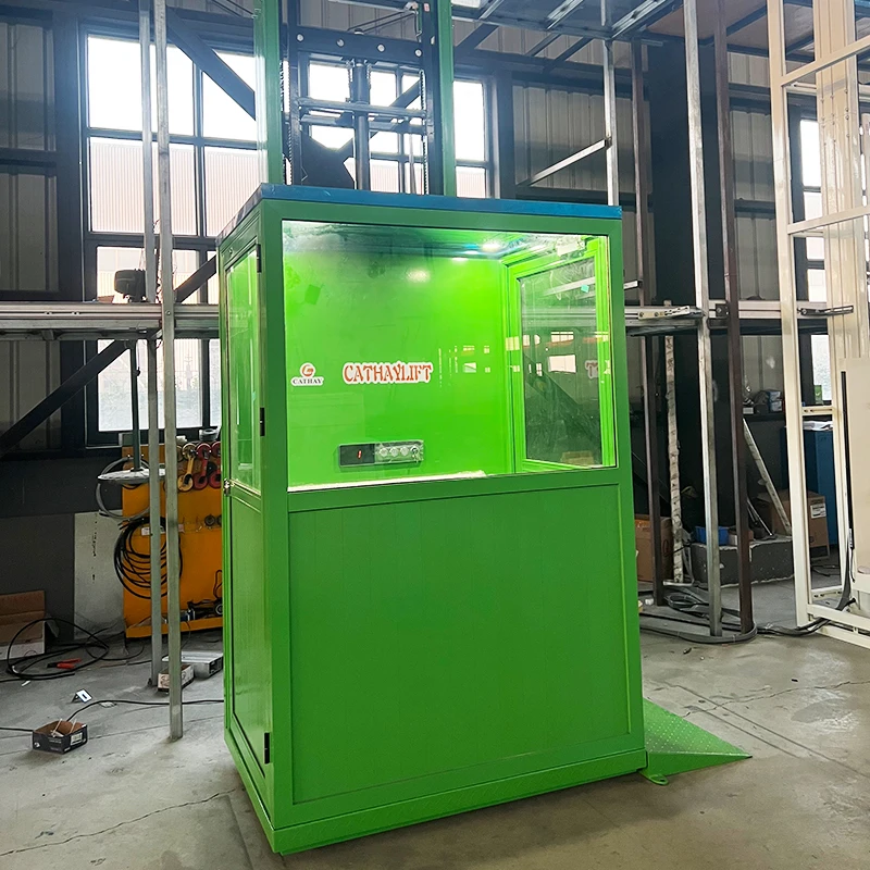 Cathaylift 3 Floor Residential Hydraulic Elevator with 3-Year Warranty Small Home Lift Mini Design for One Person Use