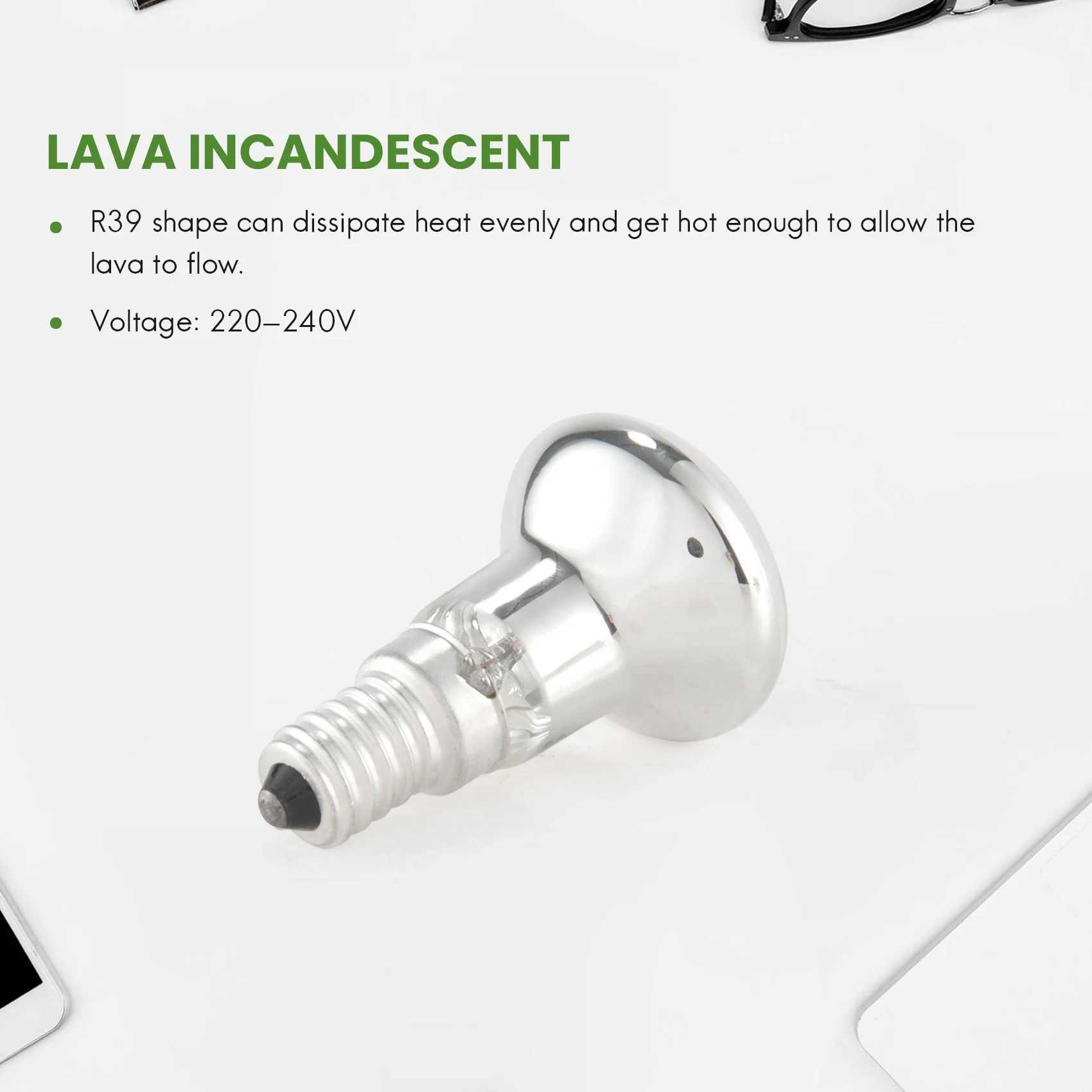 A013 Lámpara de lava de repuesto E14 R39 30W Bombilla de foco con tornillo Reflector transparente Bombillas de luz de punto Lava incandescente 3 piezas