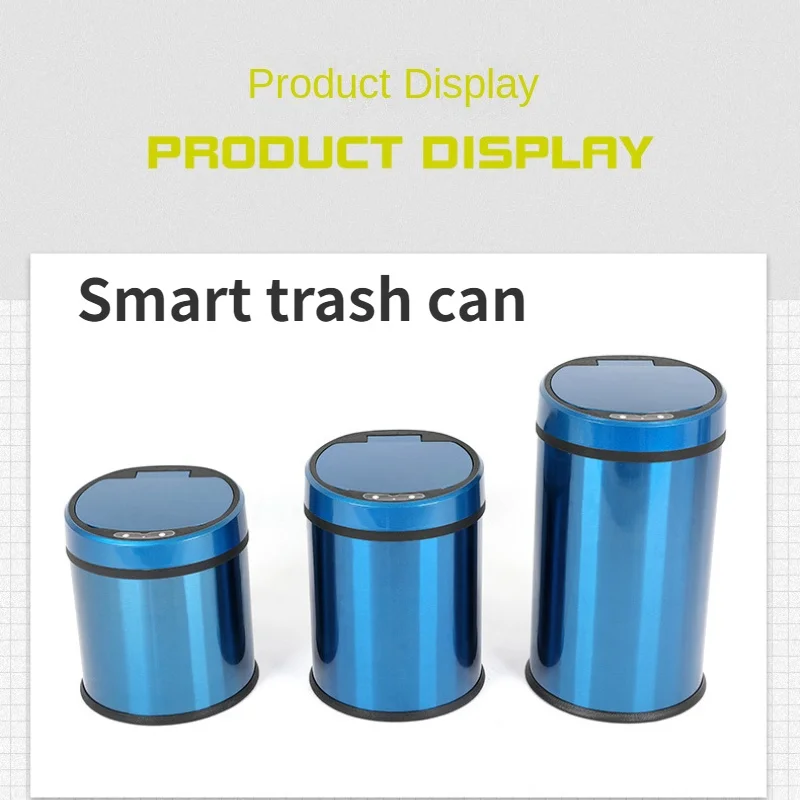 New Creative Multi-functional Smart Trash Can Bedroom Home Stainless Steel Induction Hotel Bathroom Sorting Bin Compost Bin Gift