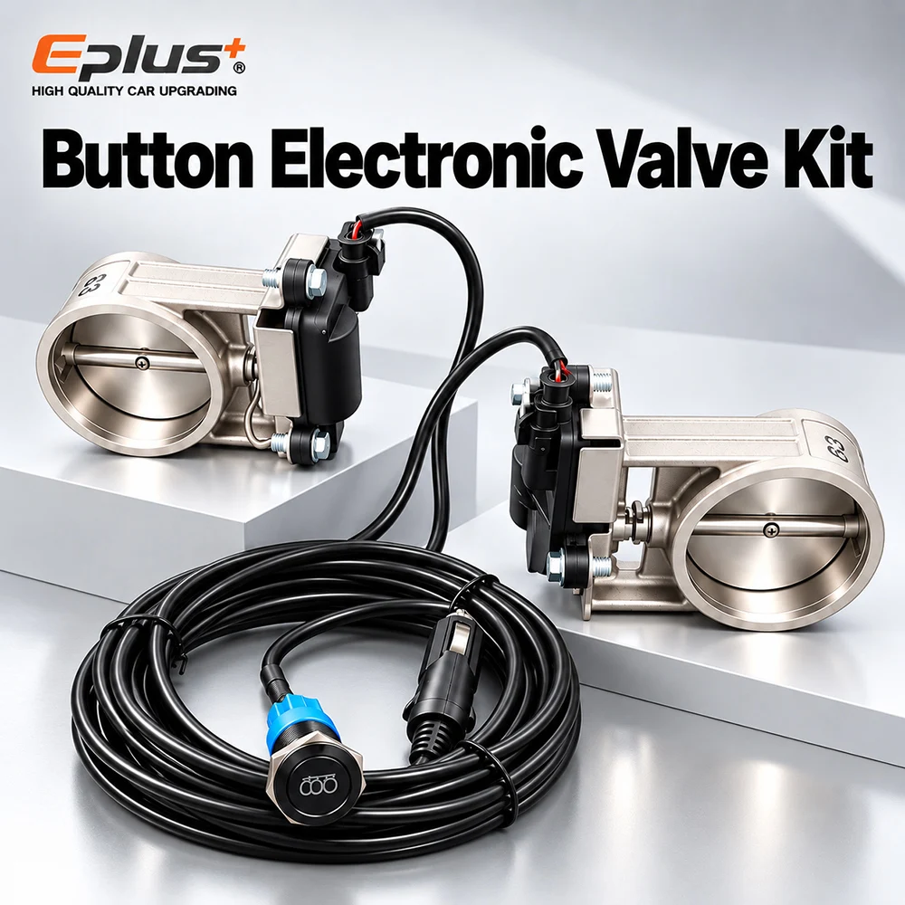 EPLUS Universal mit Tastenschalter Edelstahl Elektrisches Auspuffventil-Kit Auto-Auspuffrohr Elektronisches Schalldämpferventil – Detail 2