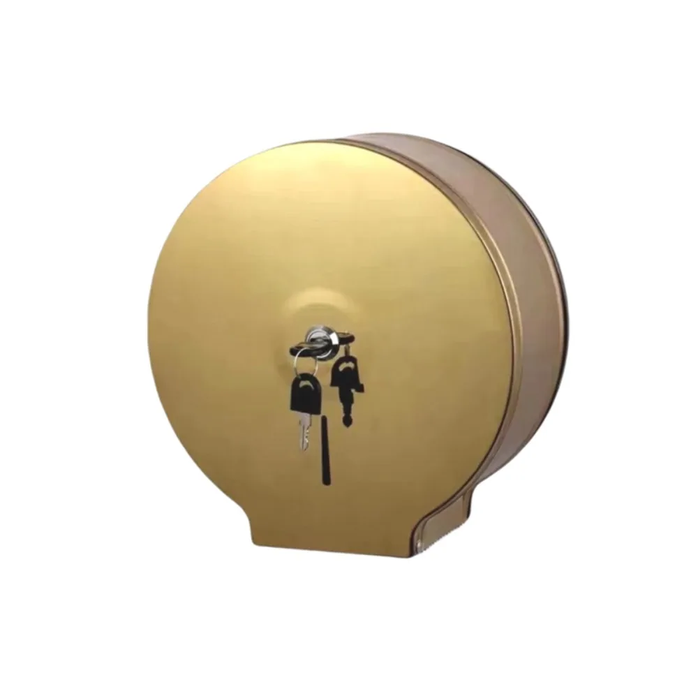 

Stainless Steel Toilet Paper Roll Box Wall Mount with Key Toilet Paper Holder Waterproof Serrated Paper Outlet Tissue Dispenser