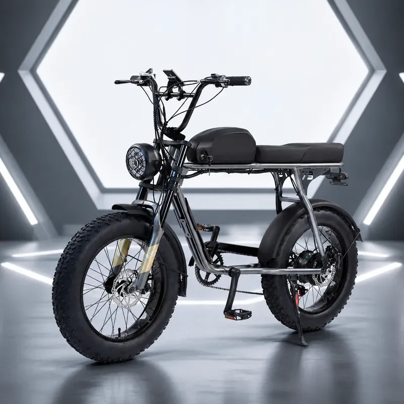 AKEZ Retro Electric Motorcycle SUPER73S3 High Carbon Steel Electric Bicycle American Style