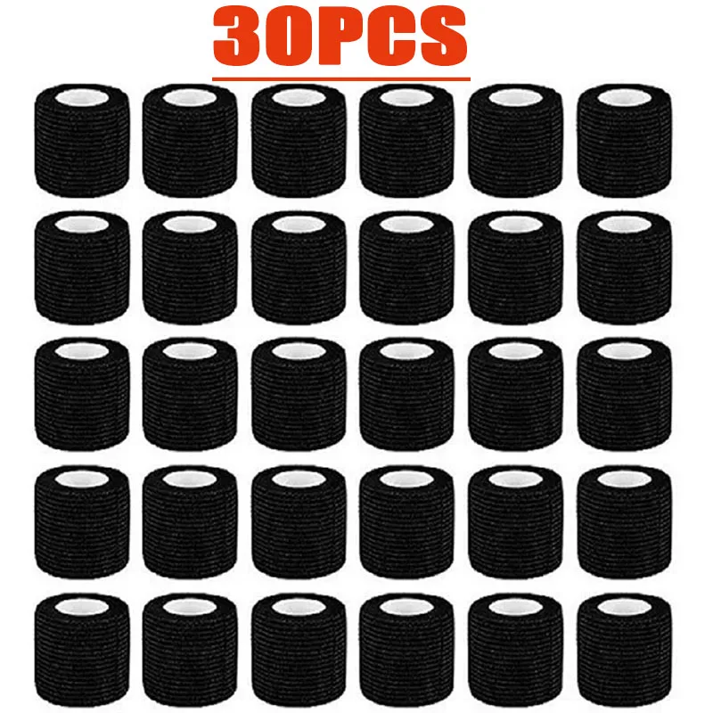 3/15/30/48Pcs Schwarz Sport Selbstklebende Elastische Bandage Wrap Band Hansaplast Für Knie Unterstützung Pads finger Knöchel Palm