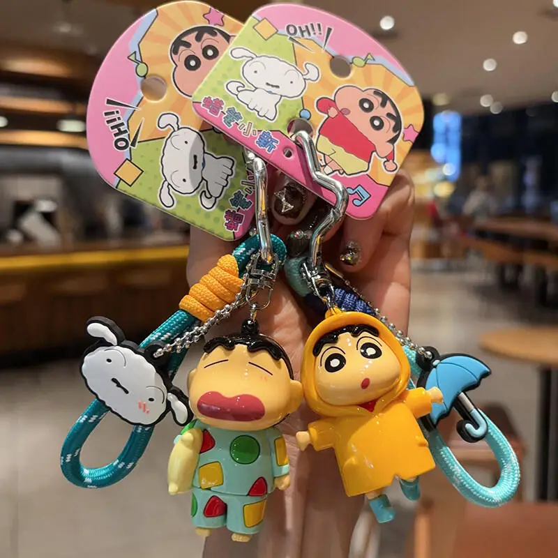 Crayon Shin Chan Classic Figure Keychain Cute Pendant Fashion Bag Hanging Ornament Cartoon Doll Exquisite Holiday Present
