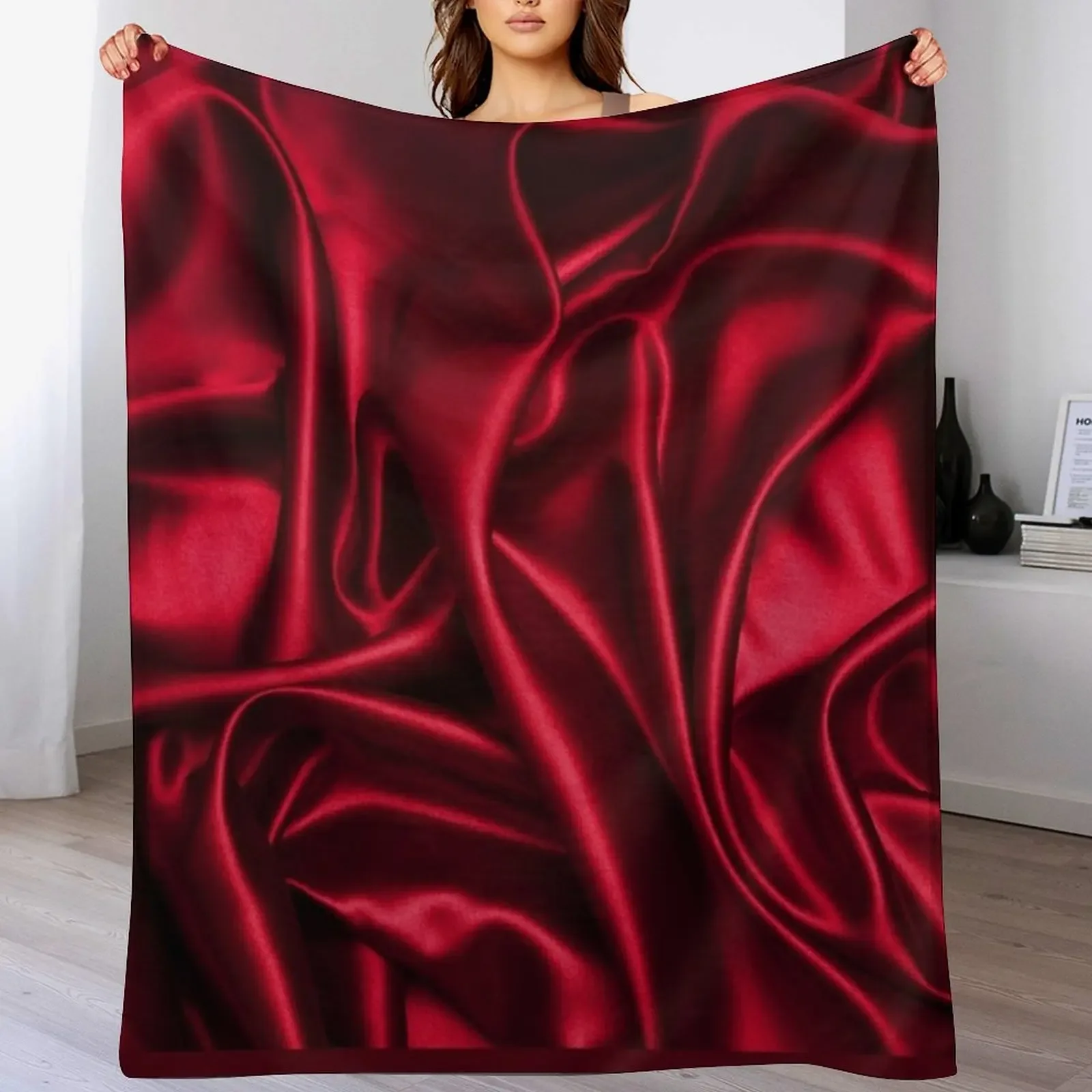 

Red Satin Throw Blanket Designers Sofa Quilt Quilt anime Blankets