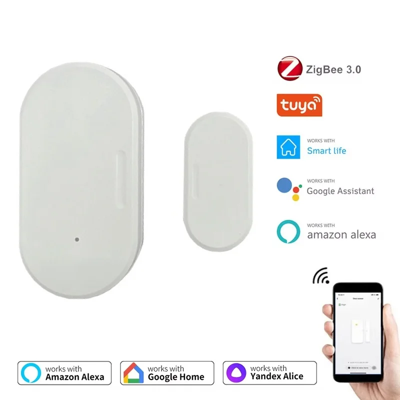 

Tuya Zigbee Door Sensor Window Sensor Home Security For Smart Home Smart Life APP Compatible With Alexa Google Smart Assistant