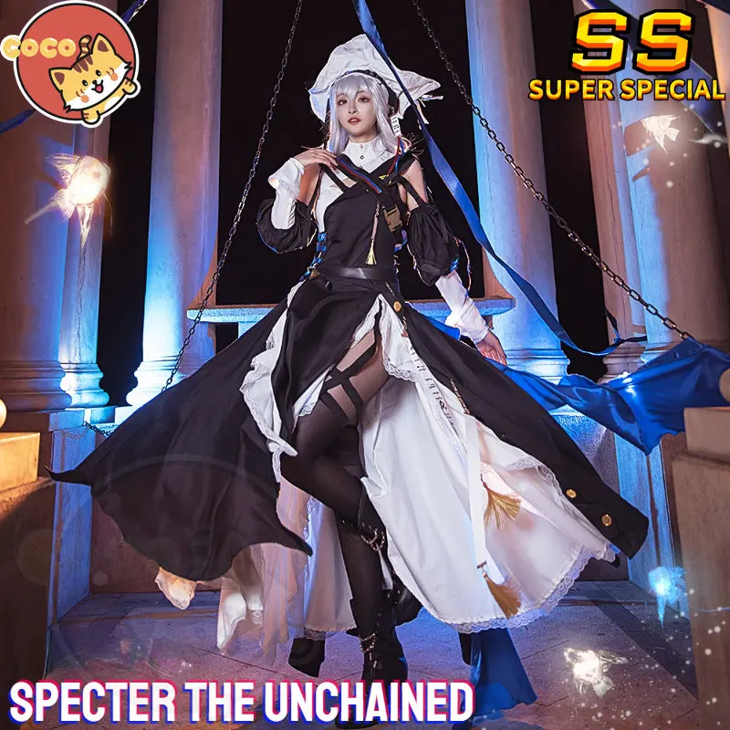 

CoCos-SS Game Arknights Specter The Unchained Cosplay Costume Game Arknights Dollkeeper Specialist Laurentina Costume and Wig