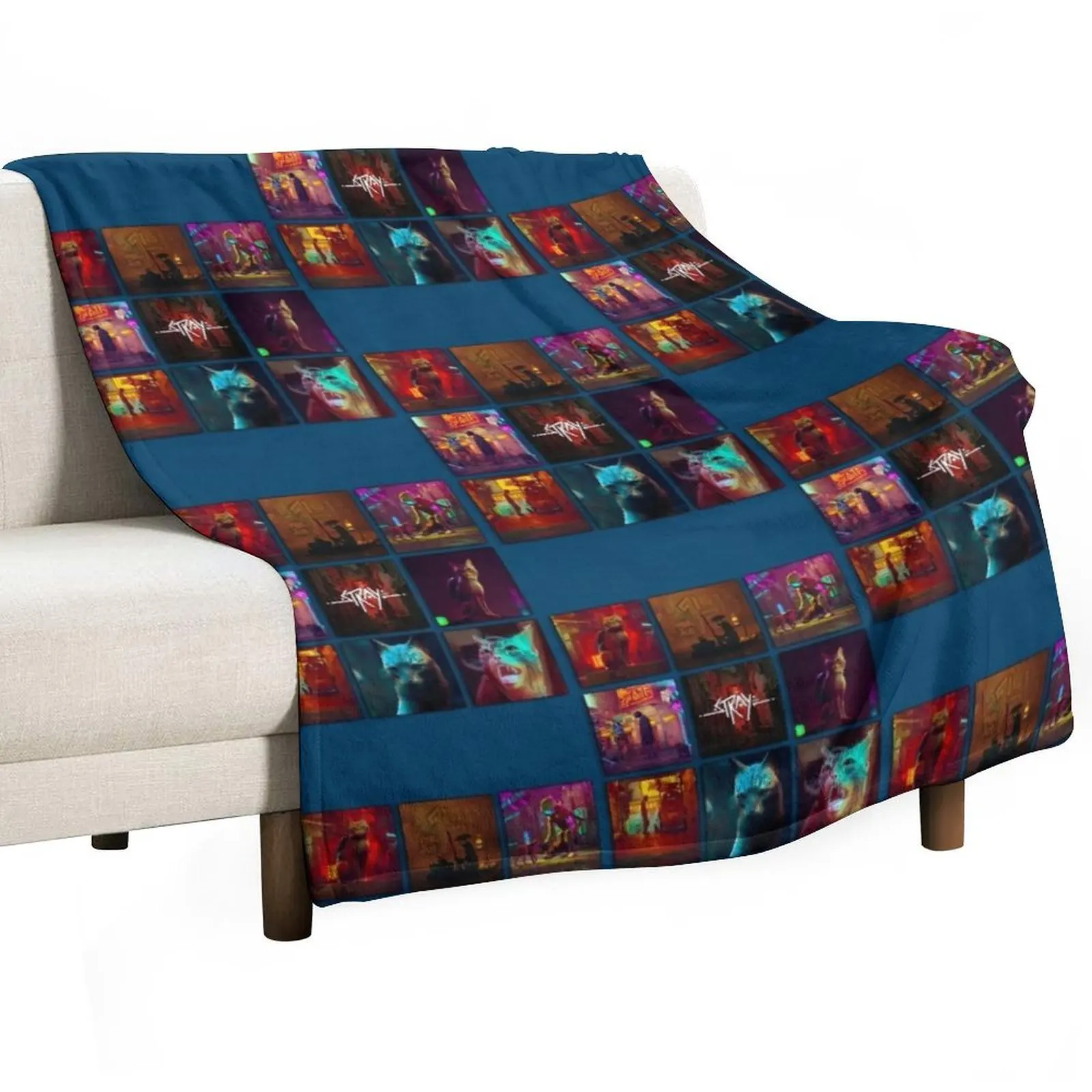 Stray Game - Cat Game - 9 image of stray game Throw Blanket Soft Home Decor Blanket for Couch Bedroom