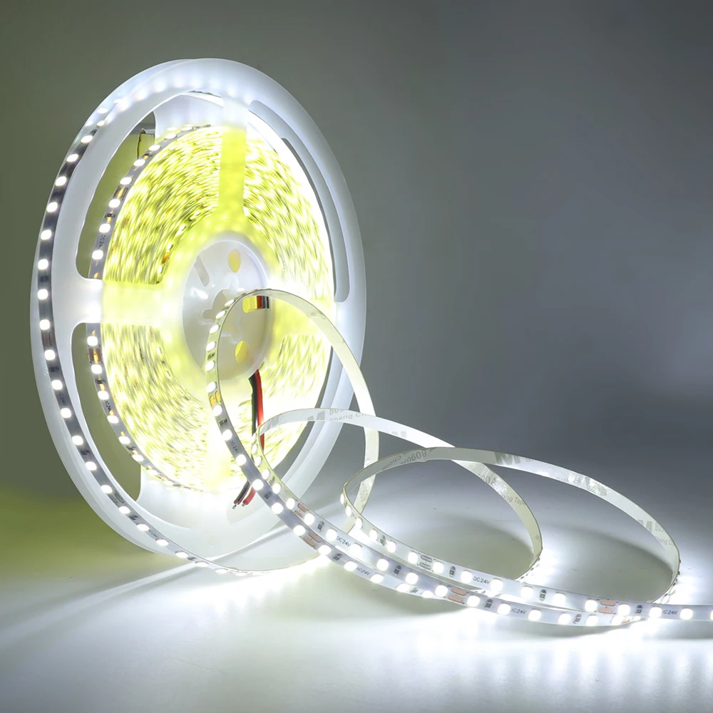 12V 24V 5m 10m LED Strip 5mm 8mm PCB Light 2835 120Leds/m White Red Pink Purple Ice Blue Flexible Tape Backlights for Decoration