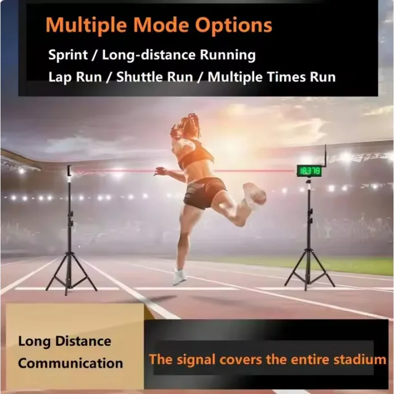 Multi-Track Infrared Remote Control Electronic Timing System Automatic Induction Wireless Laser Track Field Sprint Timer