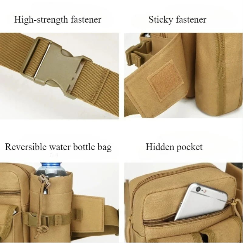 Outdoor Running Multi-functional Sports Waist Bag Hidden Water Bottle Waist Bag Close-fitting Walking Tactical Waist Bag