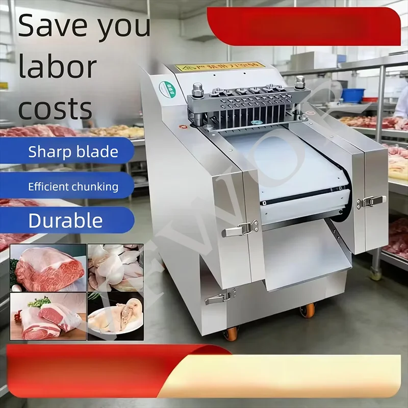 Industrial Electric Chicken Cutting Machine 304 Stainless Steel Automatic Poultry Meat Bone Cutter for Meat Processing Plant