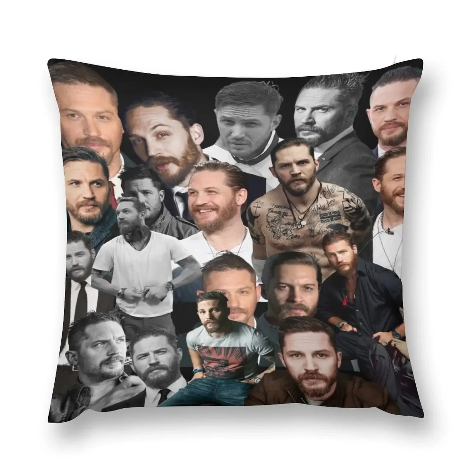 tom hardy photo collage Throw Pillow Decorative Cushion Luxury Sofa Cushions pillow