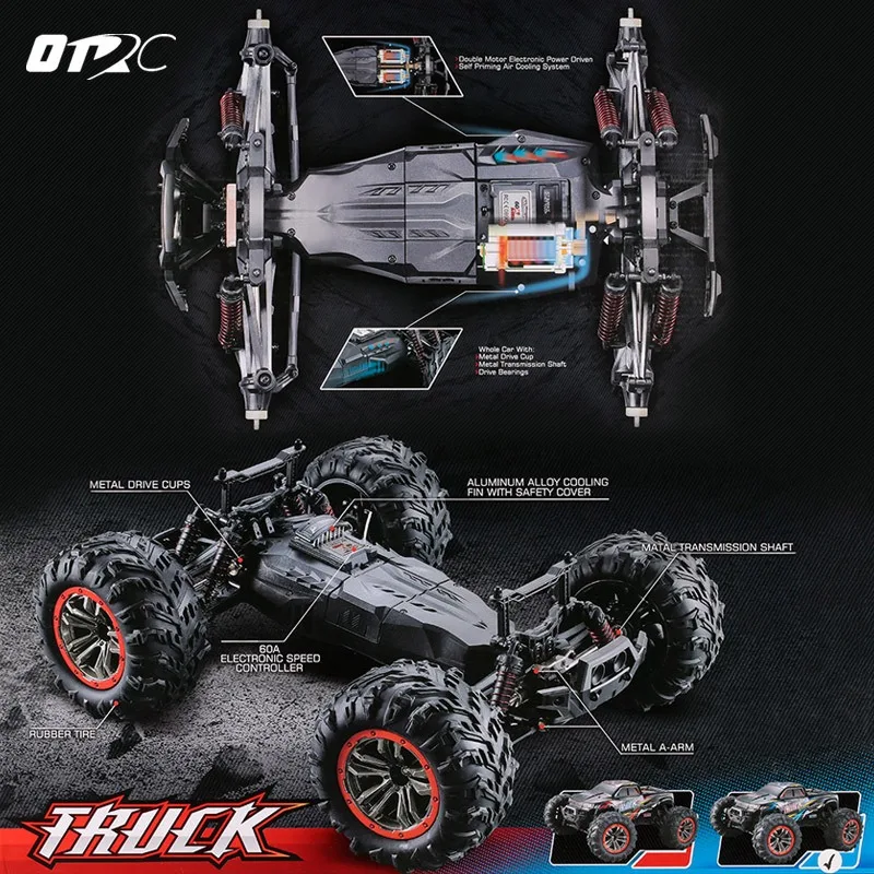 cool stuff:46km/h high-speed 4x4 rc car,1:10 bigfoot monster truck,remote control car model,climbing off-road rc truck,kids toys