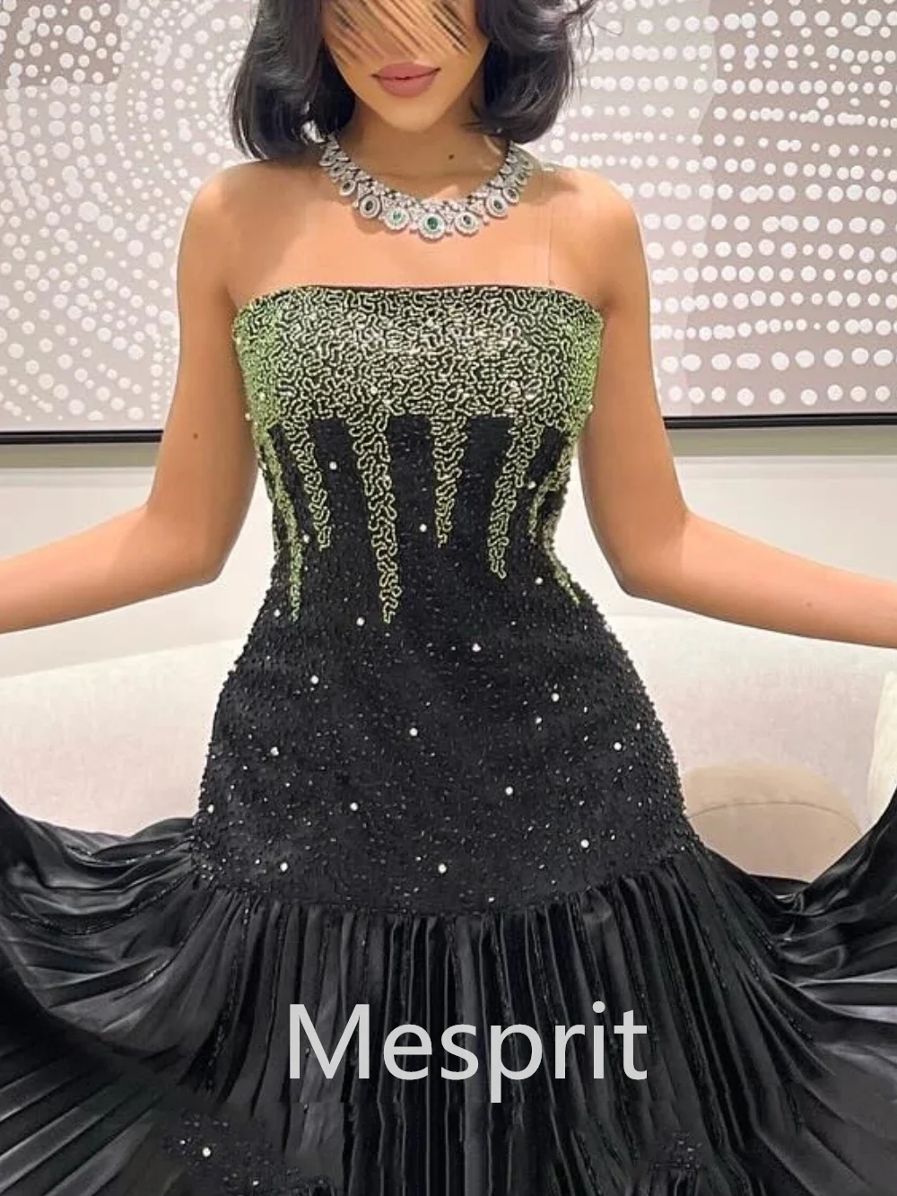 Customized Sparkle Exquisite High Quality s Beading Draped Valentine\'s Day Ball Gown Strapless Bespoke Occasion Gown Long Dresse