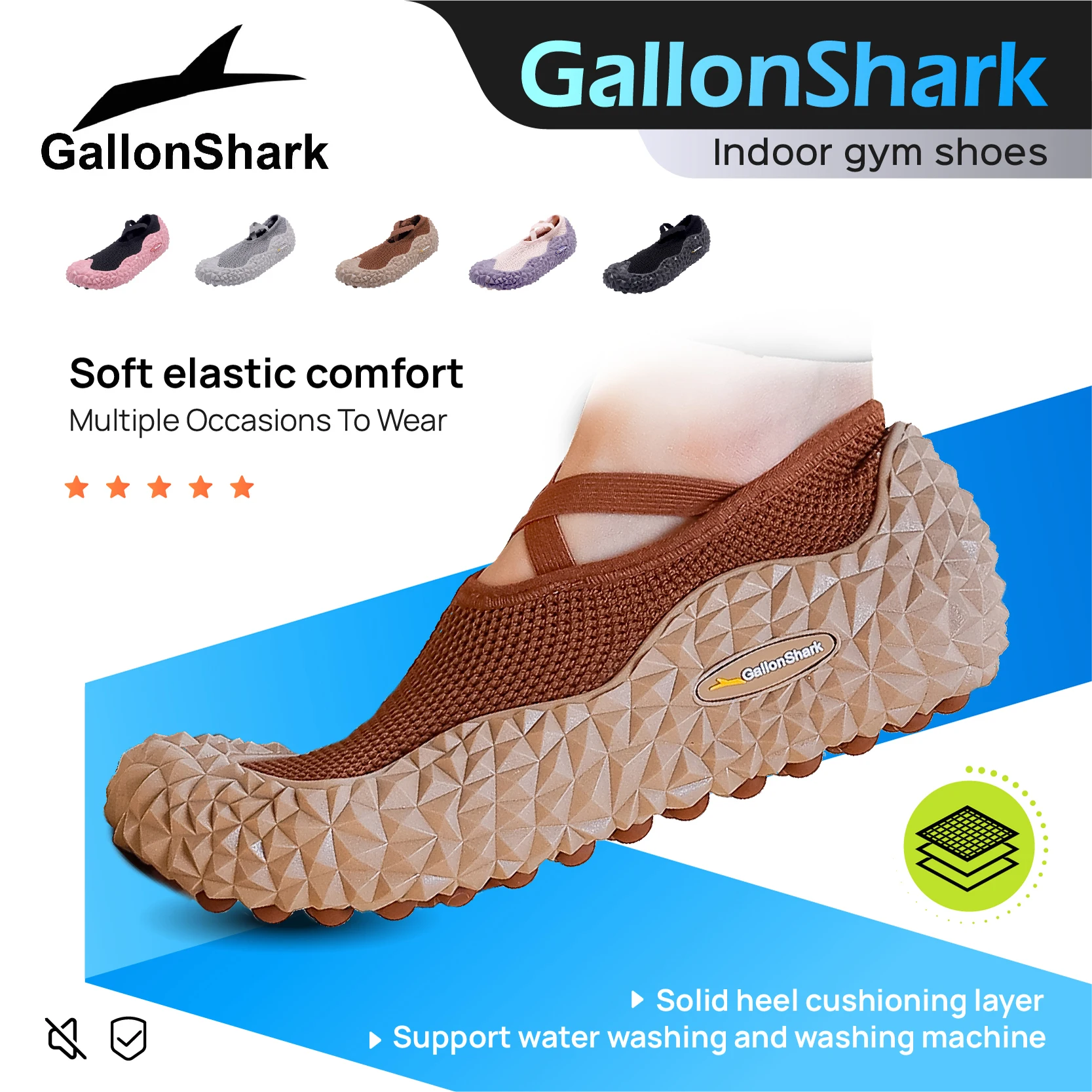 

Lightweight Shock Absorber Shoes Gallonshark Shoes, Indoor Fitness Sneakers, Lightweight Shock Absorber, Non-slip Shoes