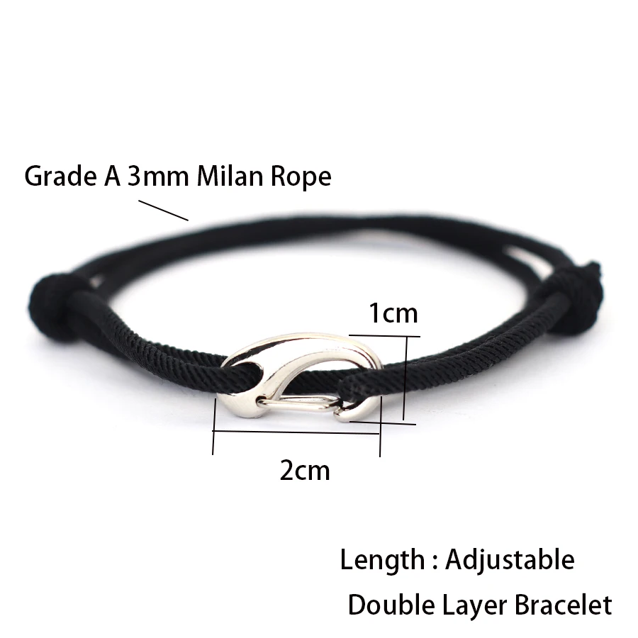 우정 Braclet 발렌타인 데이 미니멀리스트 행운을 빌어 요 로프 팔찌 더블 레이어 조절 랍스터 Ouch 현재 레드 Brazalete