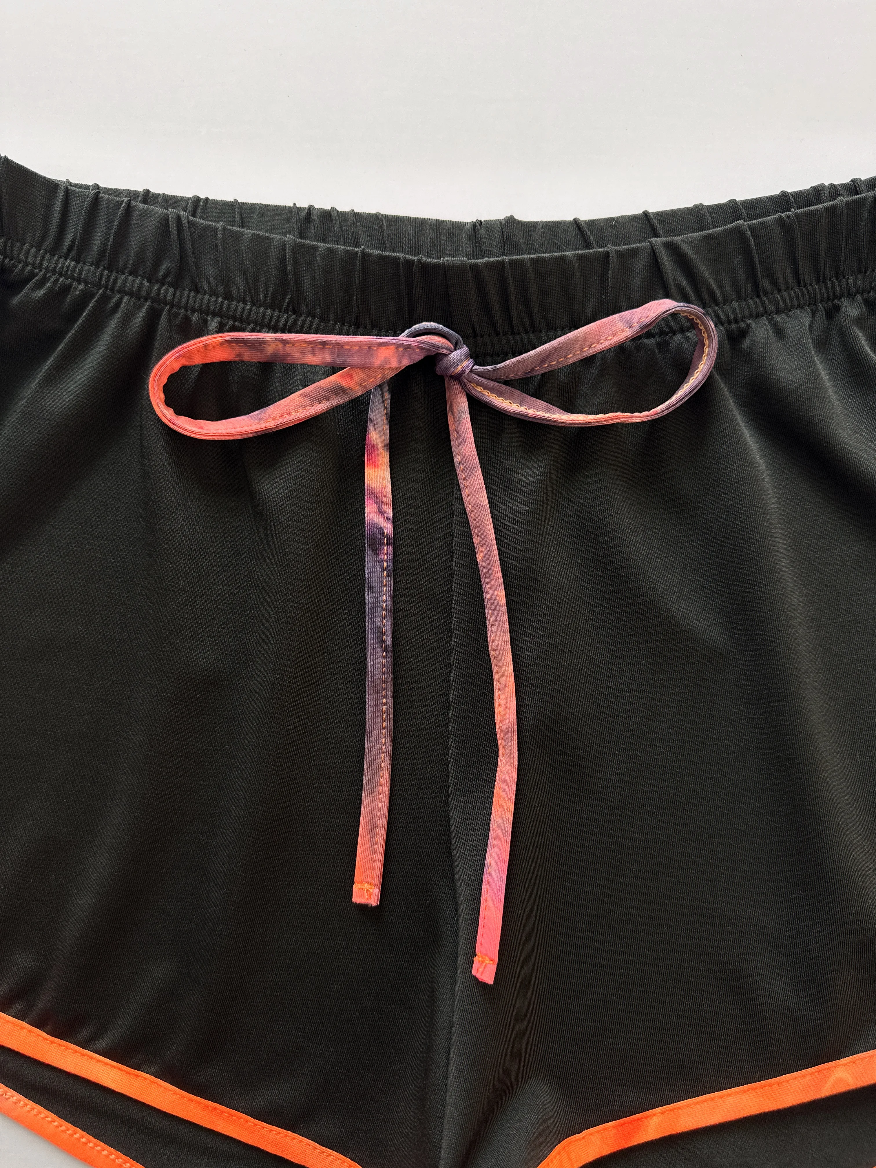 エレガントな方向性のある+6ピースセットのボウノットカジュアルファッションホームタイダイカラーブロックトリムサマーレディースショーツ