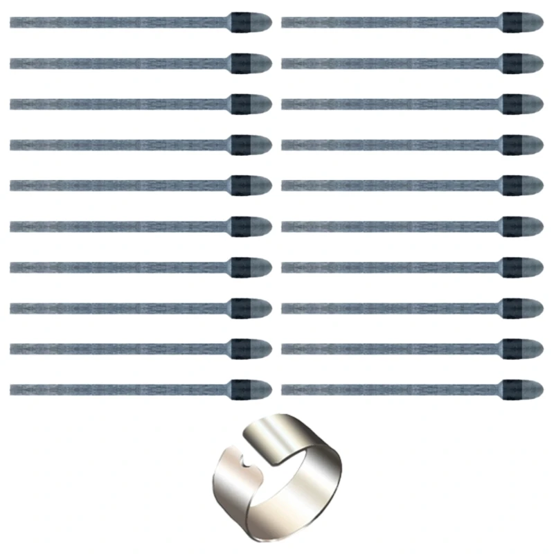 مجموعة أطراف اللباد مكونة من 20 قطعة مع مشبك قلم أسود لأجهزة اللمس الرائعة