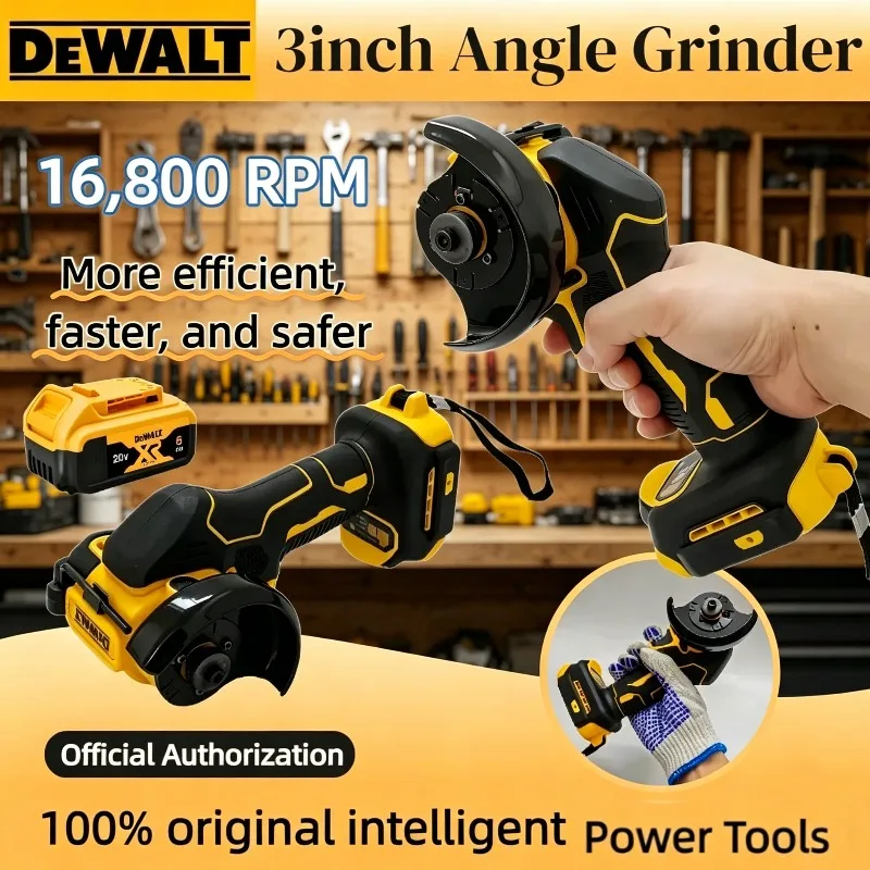 

Аккумуляторная угловая шлифовальная машина DEWALT 3 дюйма, мини-полировальная и отрезная машина, электроинструмент для аккумуляторов 20В/18В