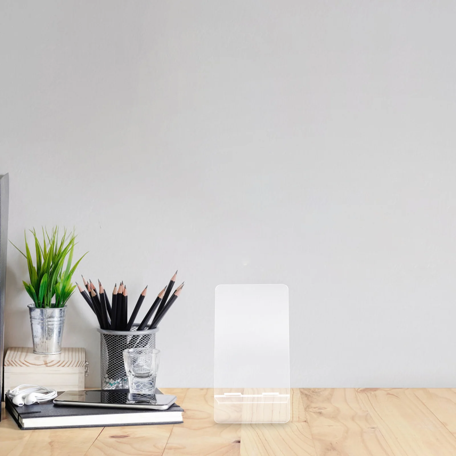 4 Pcs Computer Writing Board Office Tabletop Whiteboard Cellphone Stand Message Desktop Bulletin Acrylic Memo Boards