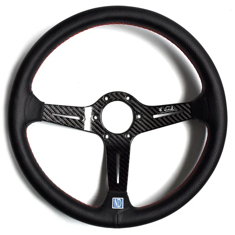 

Universal Leather Steering Wheel Racing Sport Deep Dish Steering Wheels Parts Accessories