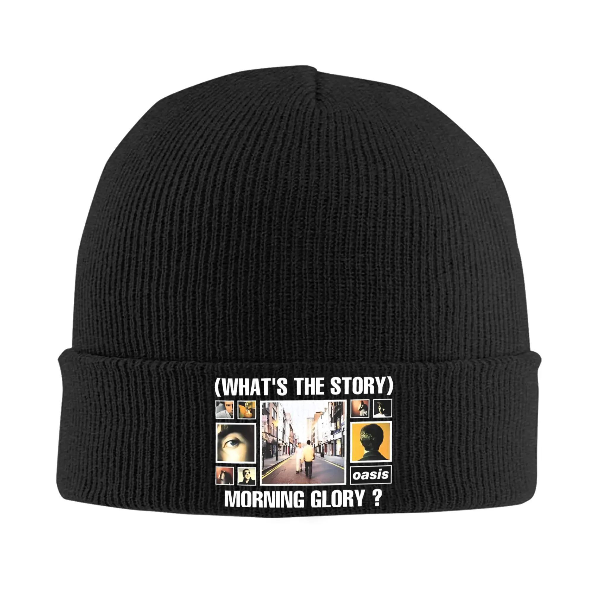 Oasised Whats the Story Morning Glory Hats Autumn Winter Beanie Warm Caps Female Male Acrylic Skullcap