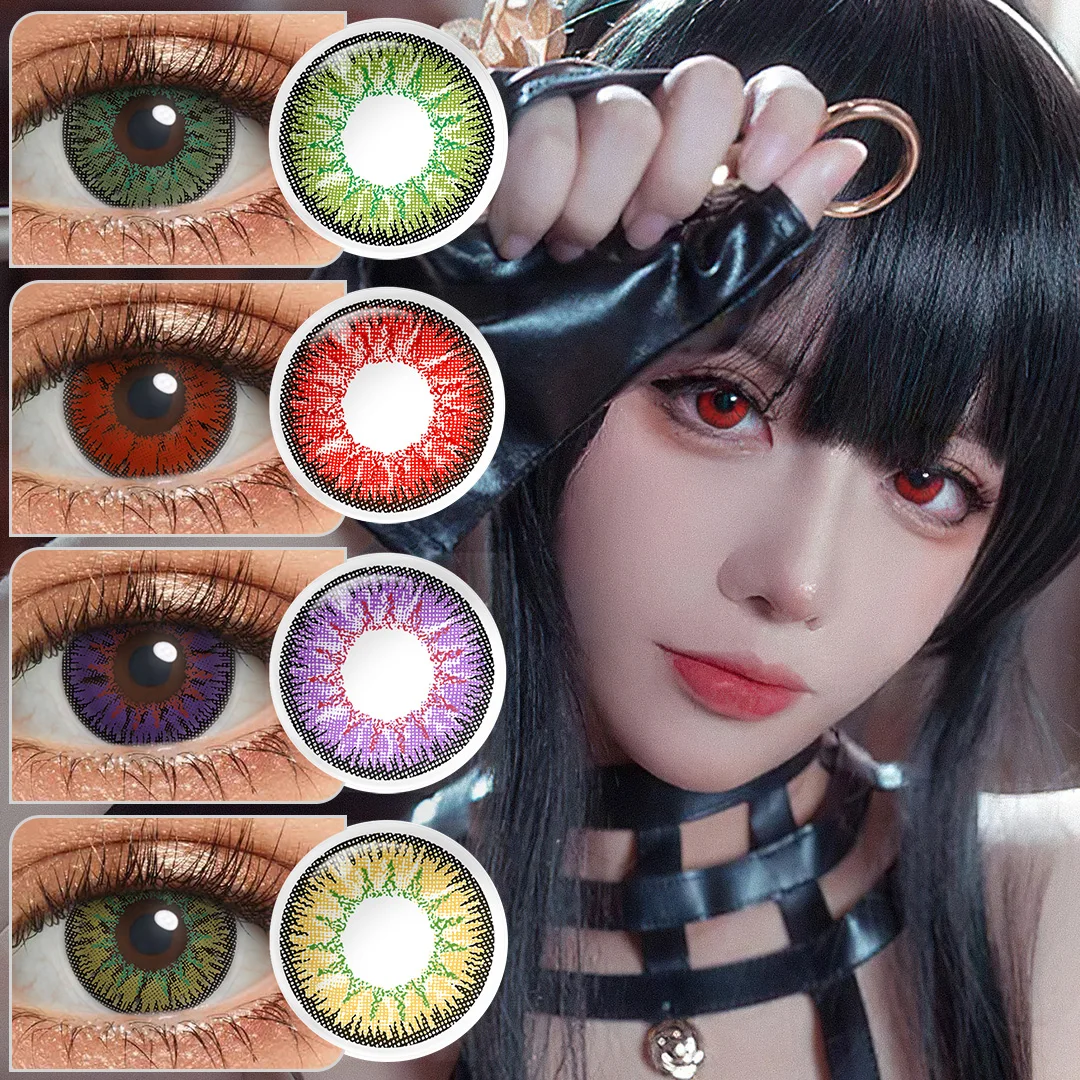 Magister-Lentilles de Contact Colorées Annuelles pour Cosplay, Accessoire de miles pour Pupilles, 1 Paire