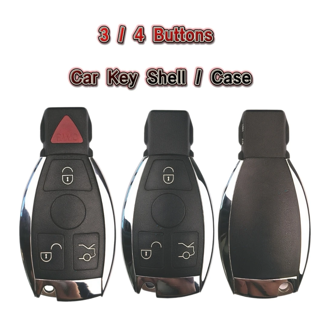 Jingxin 3/4BT Schlüsselgehäuse für Mercedes Benz A B C E G W Klasse W203 W204 W205 W210 W211 W212 W221 Auto Ersatz Autoschlüsselgehäuse – Detail 1
