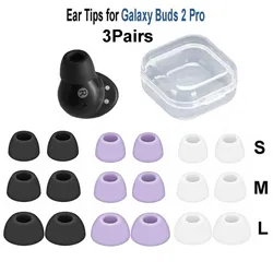 6PCS Weiche Silikon Ohr Tipps für Samsung Galaxy Knospen 2 Pro Ohrhörer Kopfhörer Eartip Zubehör L M S