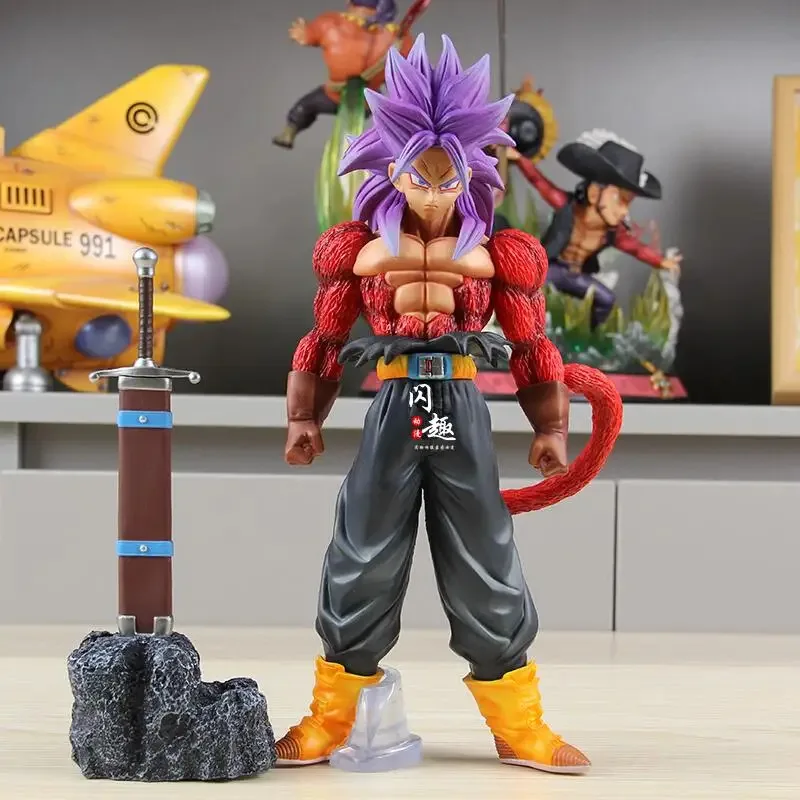 LCK01 Dragon Ball Z Trunks Action Figure DBZ Ssj4 Figurine Toys Super Saiyan 4 Torankusu Figuras PVC Collection Model Gift Yh1@！