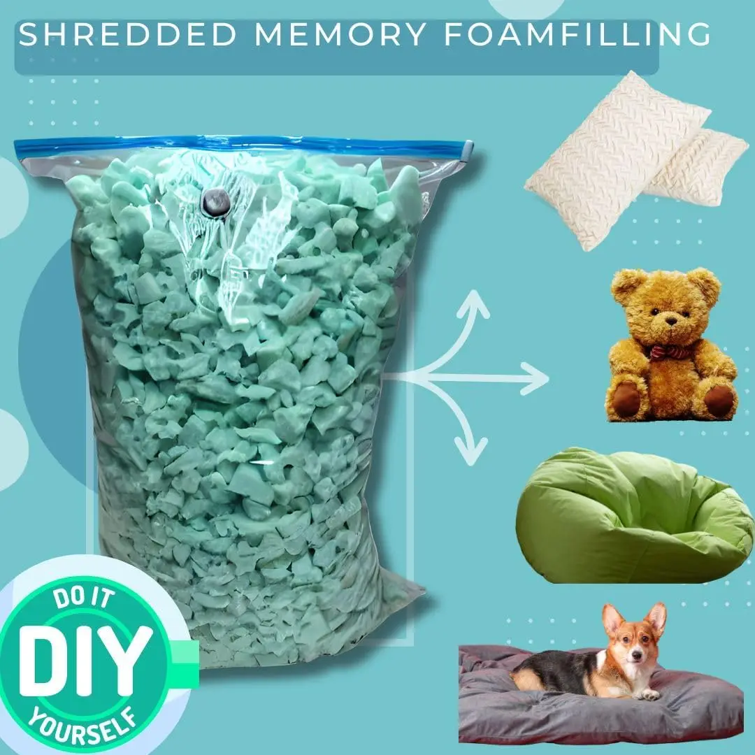 Premium High Grade Shredded Memory Foam fill refill Replacement for Bean Bags, Chairs, Pet Beds, Pillows, Cushions, and Arts & C