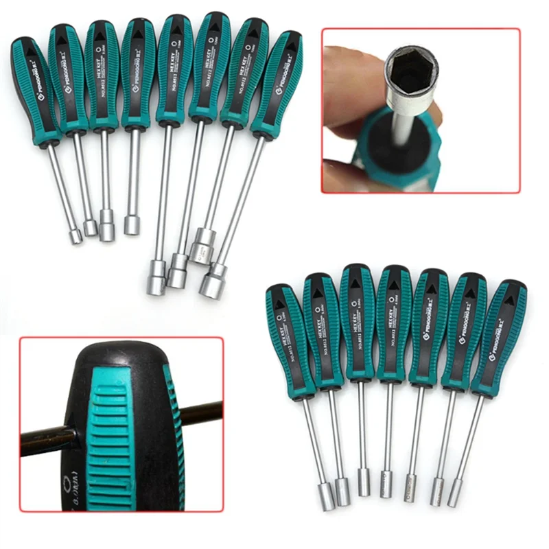 

A88E-Home Decoration Socket Driver Wrench Nut Key Nutdriver Hand Tool 7/8/9/10/11/12/13/14Mm Parts