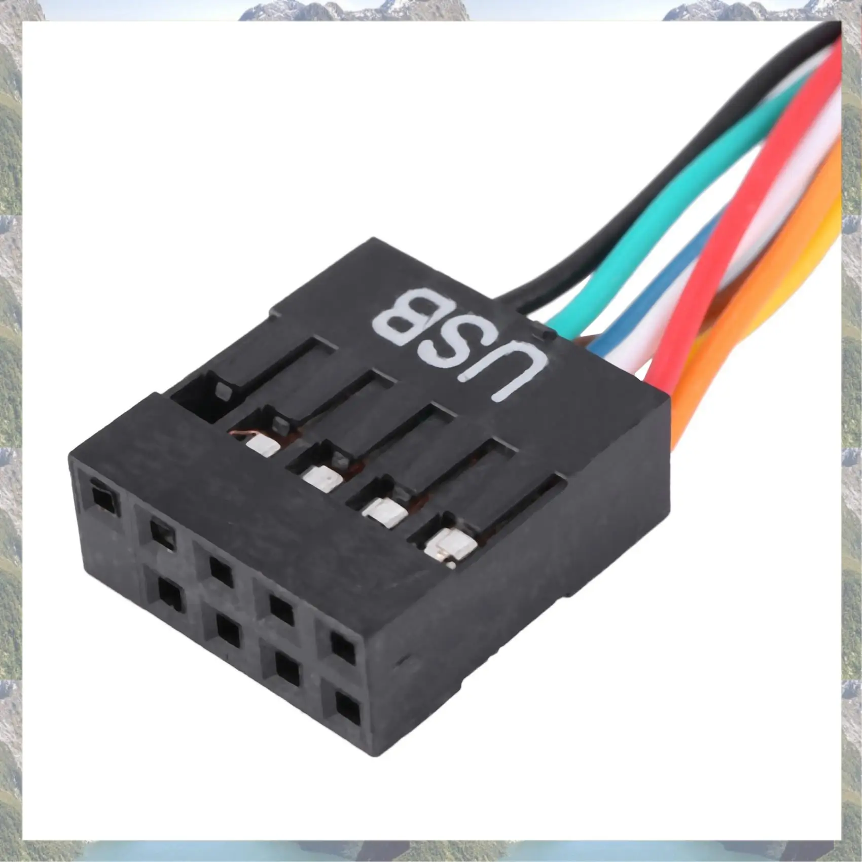 2025 New-2X Black USB 2.0 9 Pin Female To USB 3.0 20 Pin Male Cable Adapter Connector