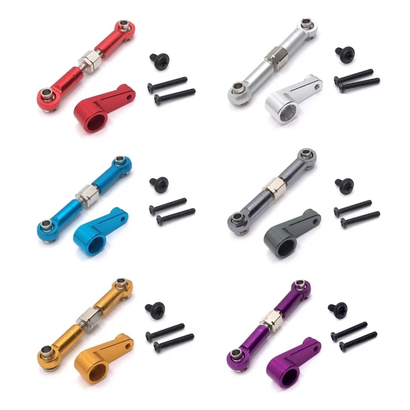 

RC Car Metal Steering Gear Lever & Steering Gear Arm For WLtoys 144010 144001 144002 124017 124016 124018 124019 Refit Parts