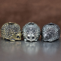Hedgehog Brass Knife Bead EDC Outdoor DIY Paracord Woven Bracelets Accessories Lanyard Pendant Umbrella Rope Flashlight Hangings