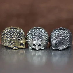 Hedgehog Brass Knife Bead EDC Outdoor DIY Paracord Woven Bracelets Accessories Lanyard Pendant Umbrella Rope Flashlight Hangings