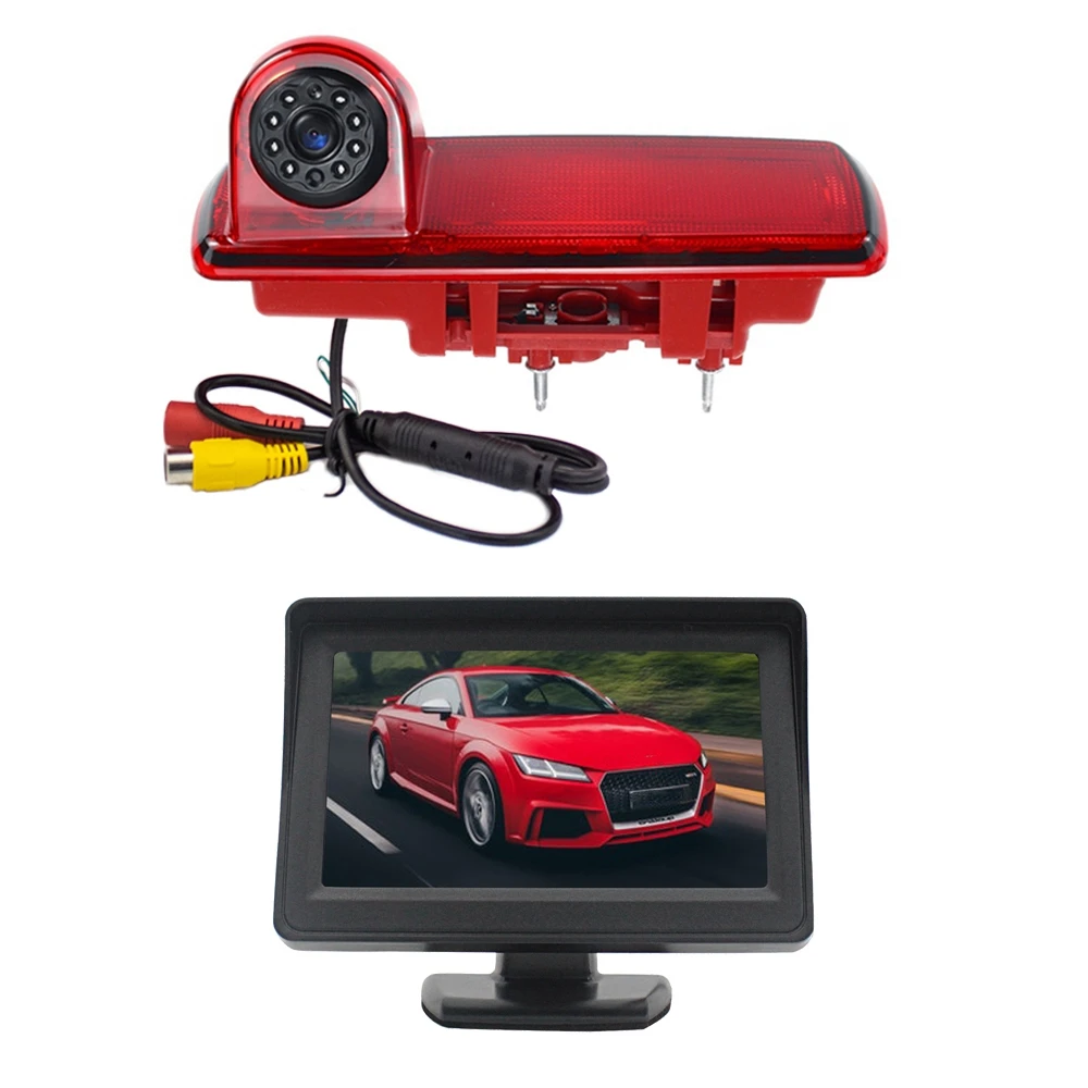 

170 degree Backup RearView Camera Brake Light & 4.3Inch Monitor for Trafic Opel/Vaxhall Vivara Custom