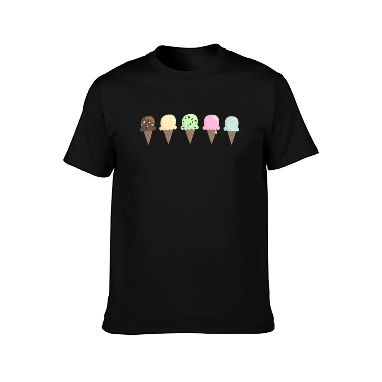 Ice cream flavors T-Shirt t shirt men 100% cotton luxury brand T-Shirt